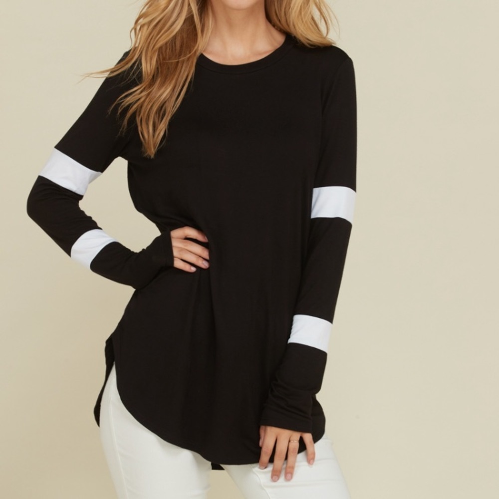 🌟Only Small Left🌟Striped Sleeve Top